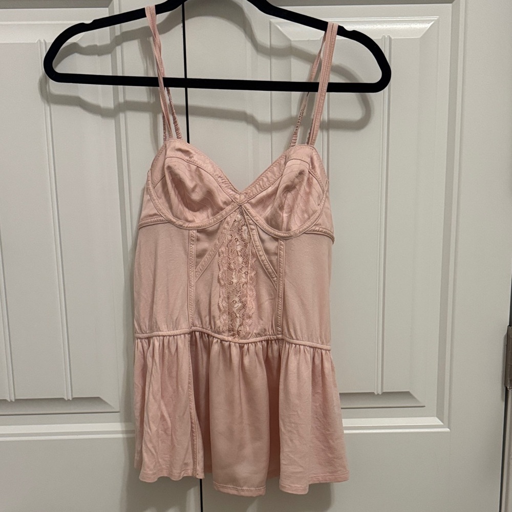 Victoria’s Secret Elegant Pink Lace Trim Camisole